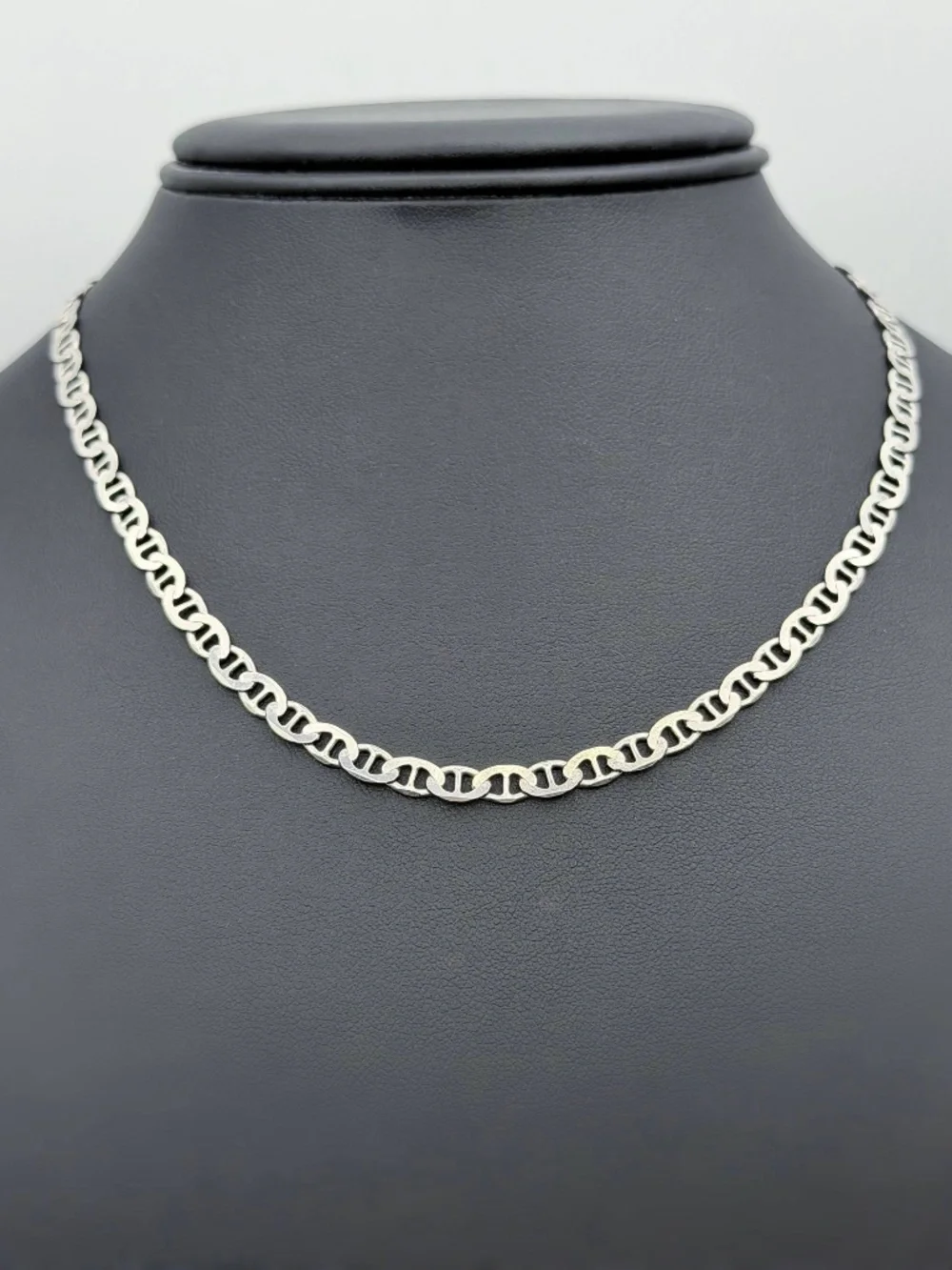 Italy 925 Sterling Silver Mariner Link Chain Unisex Necklace 16” 5mm